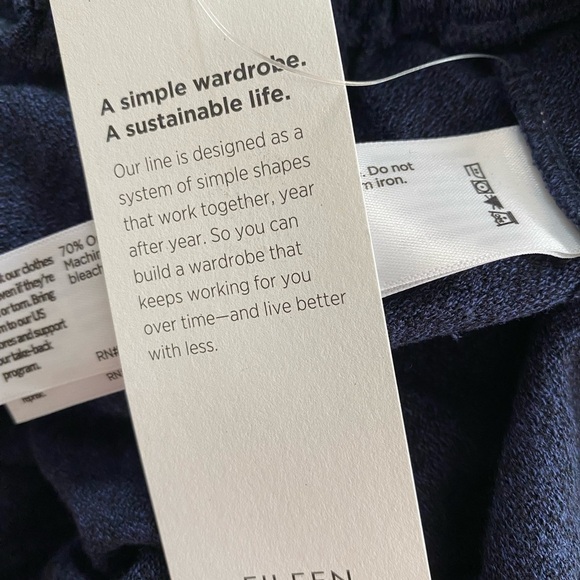 Eileen Fisher Tapered Pull On Ankle Pants Iris NWT Size S - Picture 8 of 9